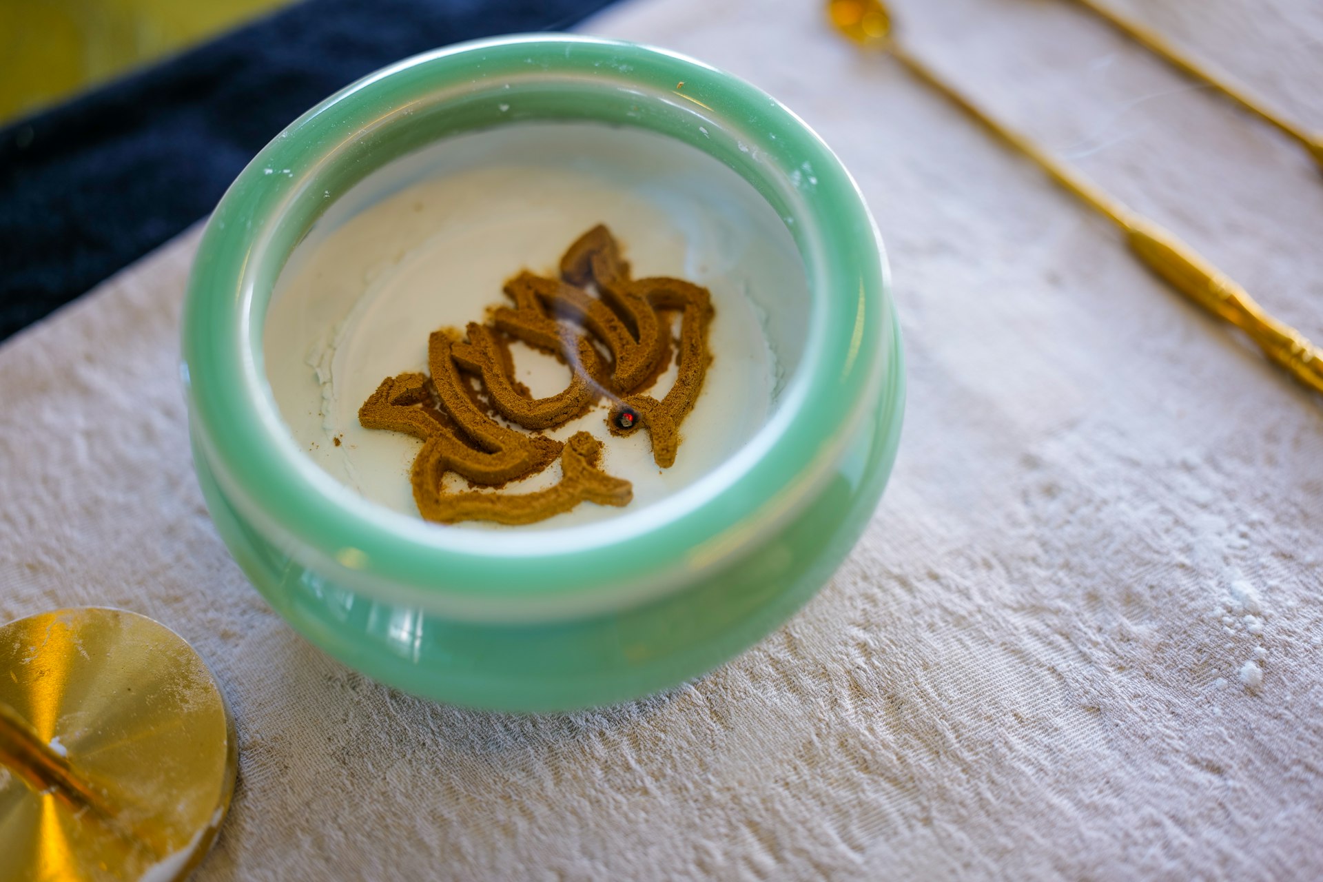 a bowl of food sitting on top of a table